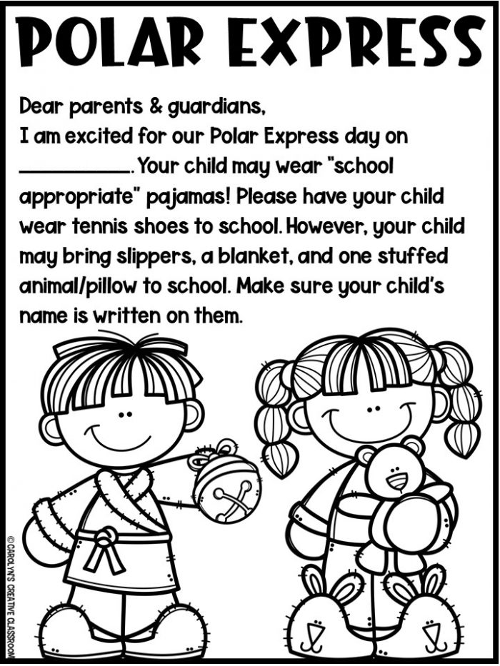Polar Express parent letter FREEBIE [Editable] – Carolyn's Creative ...