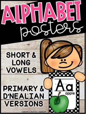 Black and White Polka Dots Alphabet Posters - Polka Dot Decor