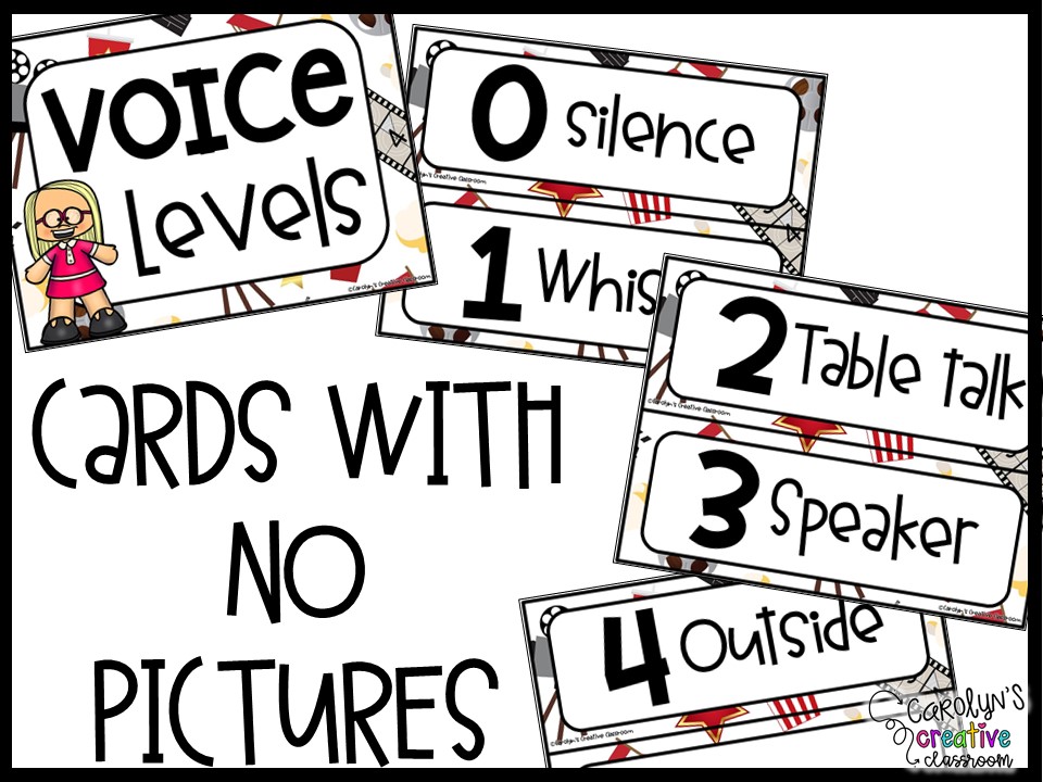 Hollywood and Movie Voice Level Poster and Cards - Hollywood and Movie Theme - Image 3