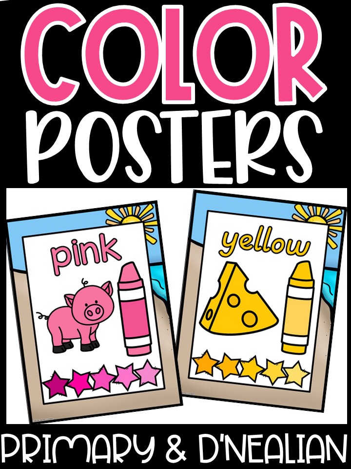 Beach Color Posters | Classroom Decor