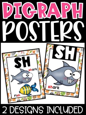 Woodland 2 Digraph Posters - Sound Wall Digraphs