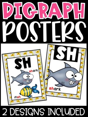 Sunflower Digraph Posters - Sound Wall Digraphs