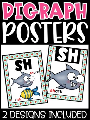 Strawberry Digraph Posters - Sound Wall Digraphs
