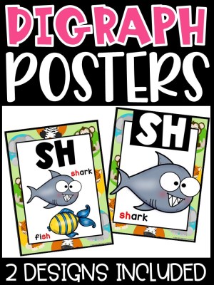 Safari 1 Digraph Posters - Sound Wall Digraphs