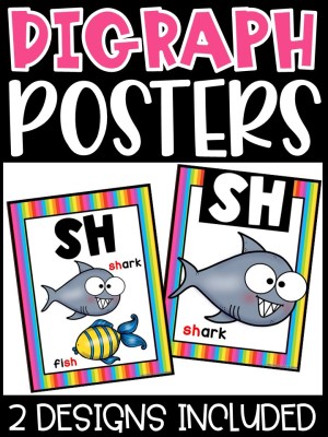 Rainbow 2 Digraph Posters - Sound Wall Digraphs