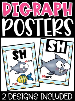 Rainbow 1 Digraph Posters - Sound Wall Digraphs