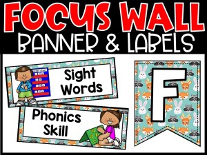 Woodland Animals 1 Reading Focus Wall and Banner