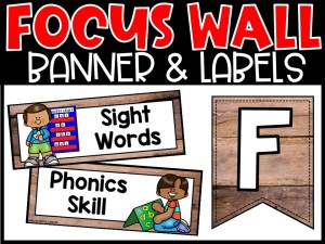 Wood Reading Focus Wall and Banner