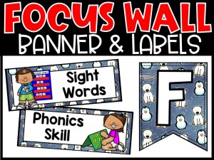 Winter Animals Reading Focus Wall and Banner