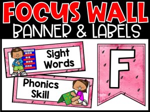 Watermelon 2 Reading Focus Wall and Banner