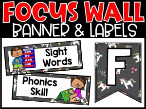 Unicorn Reading Focus Wall and Banner