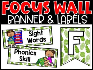 Tropical Leaves Reading Focus Wall and Banner