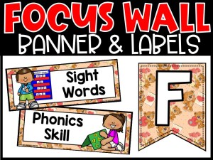 Teddy Bear Reading Focus Wall and Banner