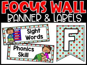 Strawberry Reading Focus Wall and Banner