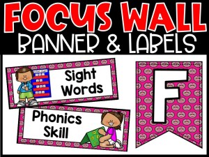 Sock Monkey Reading Focus Wall and Banner