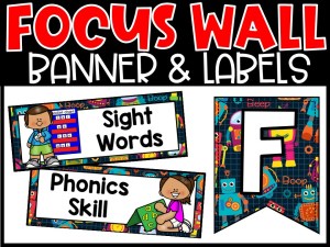 Robot Reading Focus Wall and Banner