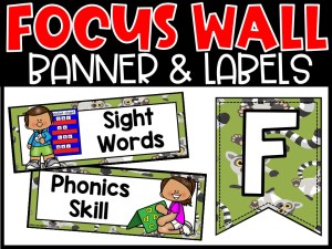 Lemur Reading Focus Wall and Banner