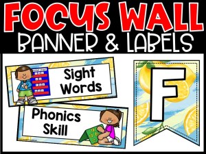 Lemon 4 Reading Focus Wall and Banner