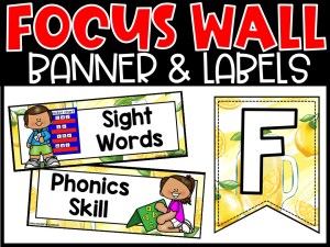 Lemon 3 Reading Focus Wall and Banner