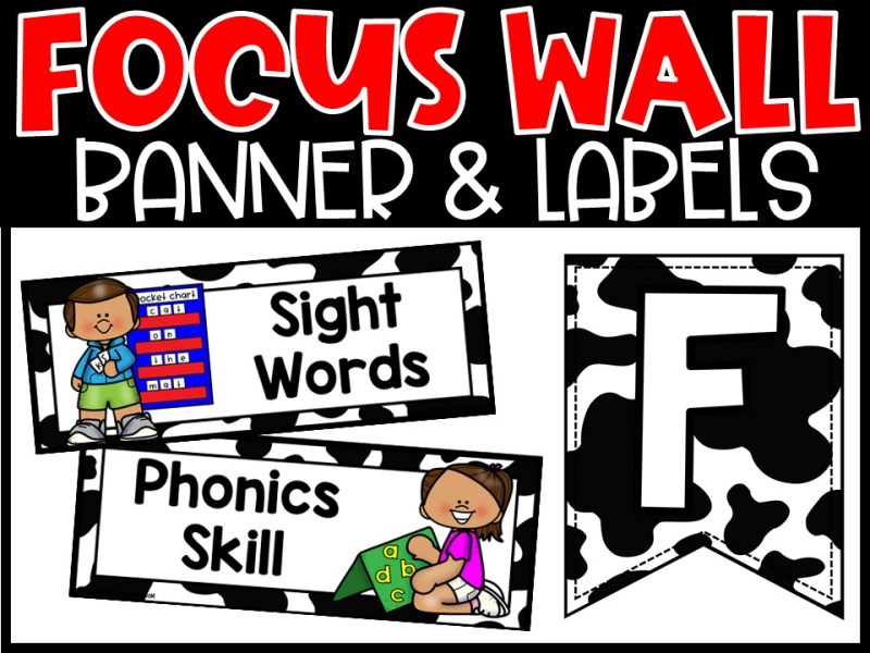 Cowboy 5 Reading Focus Wall and Banner