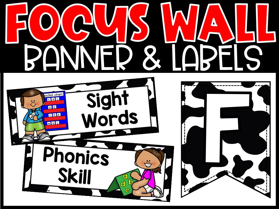 Cowboy 5 Reading Focus Wall and Banner