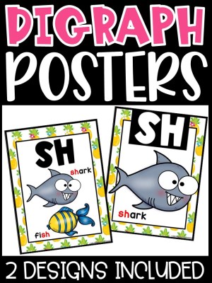 Pineapple 1 Digraph Posters - Sound Wall Digraphs