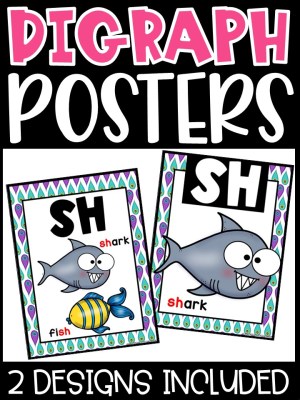 Peacock Digraph Posters - Sound Wall Digraphs