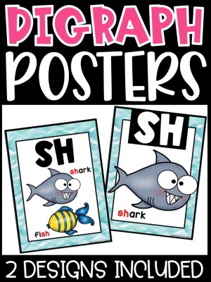 Ocean 2 Digraph Posters - Sound Wall Digraphs