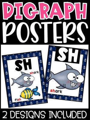 Nautical 3 Digraph Posters - Sound Wall Digraphs