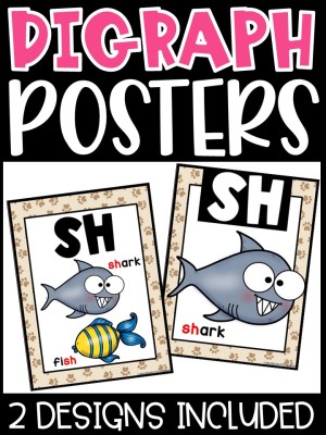 Lion 2 Digraph Posters - Sound Wall Digraphs