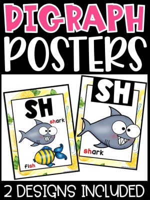 Lemon 3 Digraph Posters - Sound Wall Digraphs