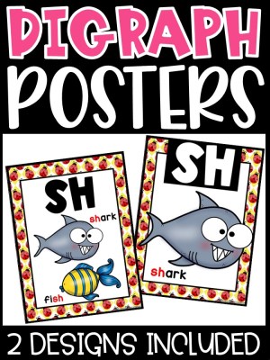 Ladybug 2 Digraph Posters - Sound Wall Digraphs