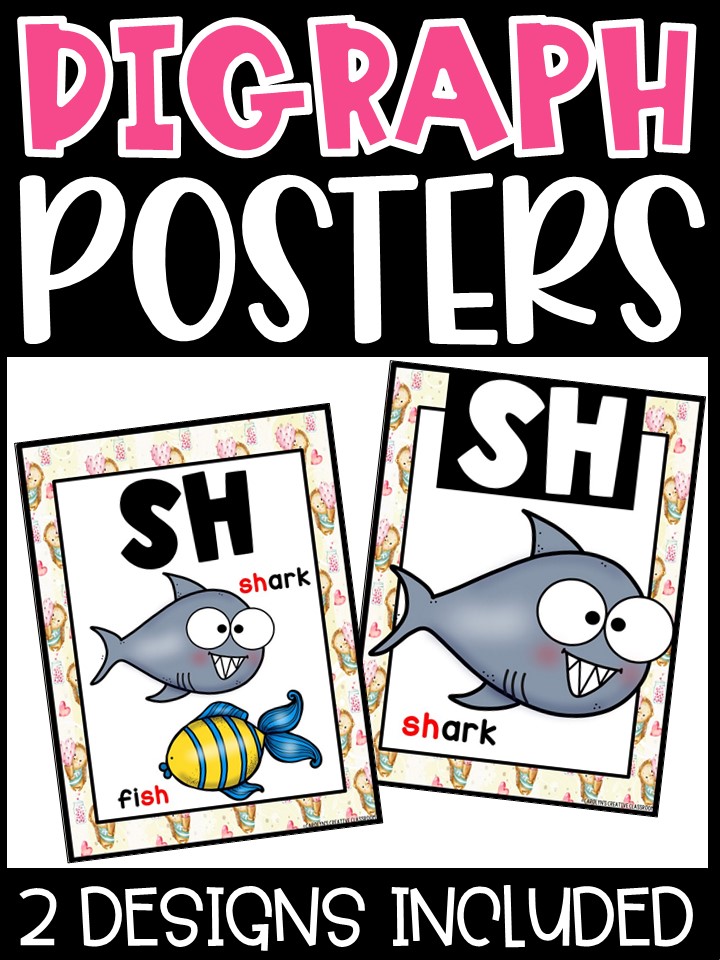 Hedgehog Digraph Posters - Sound Wall Digraphs