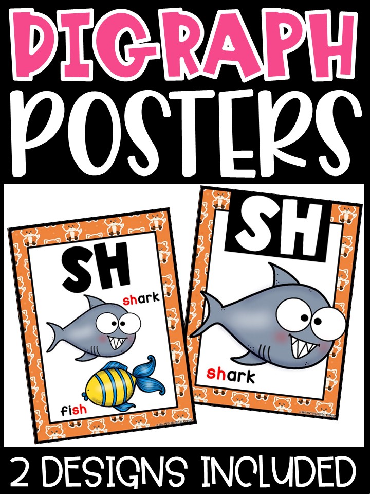 Fox 2 Digraph Posters - Sound Wall Digraphs