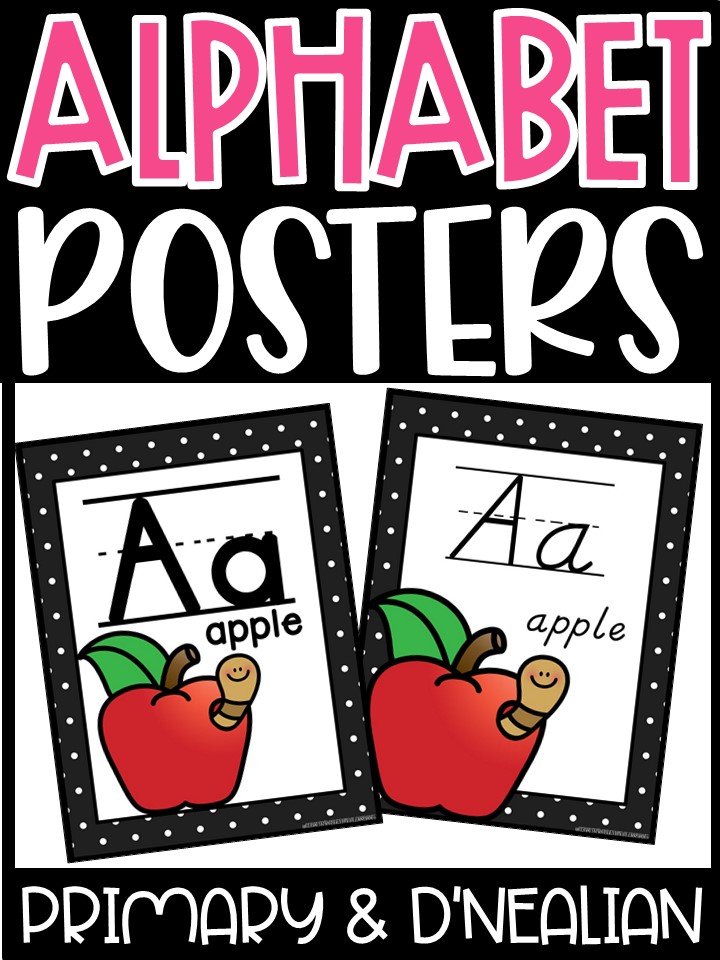 Alphabet Posters - Polka Dot Black and White 2 Décor
