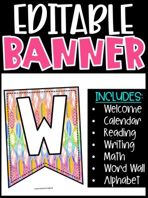 Editable Classroom Banners - Match Your Classroom Theme [Surfing]