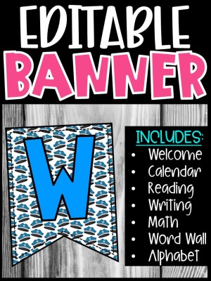 Editable Classroom Banners - Match Your Classroom Theme [Police]