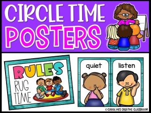 Carpet Rules Posters | Circle Time Rules Posters [Wood Teal]