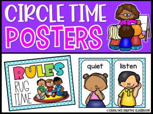 Carpet Rules Posters | Circle Time Rules Posters [Polka Dots Teal]