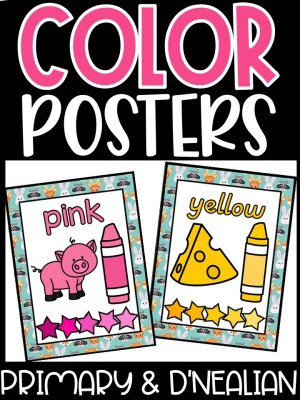 Woodland Animals 1 Color Posters | Classroom Decor