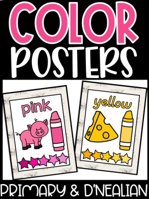 Vintage Farmhouse Color Posters | Classroom Decor