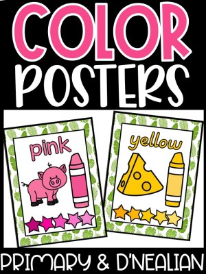 Tropical Leaves Color Posters | Classroom Decor