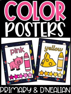 Space 1 Color Posters | Classroom Decor