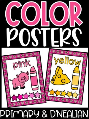 Sock Monkey Color Posters | Classroom Decor