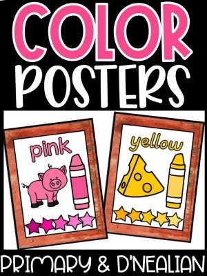 Rustic Farmhouse Color Posters | Classroom Decor