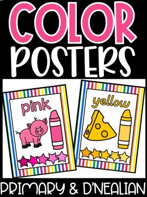 Rainbow 5 Color Posters | Classroom Decor
