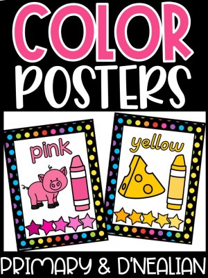 Rainbow 4 Color Posters | Classroom Decor