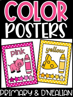 Polka Dots Color Posters | Classroom Decor