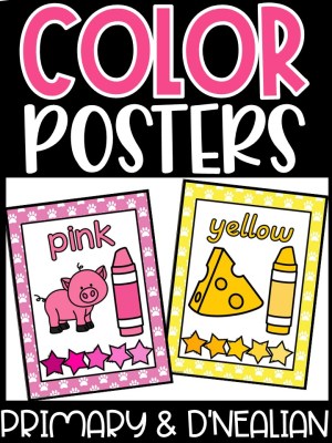 Pawprints Color Posters | Classroom Decor