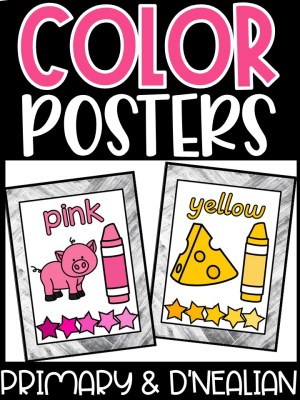 Modern Farmhouse Color Posters | Classroom Decor